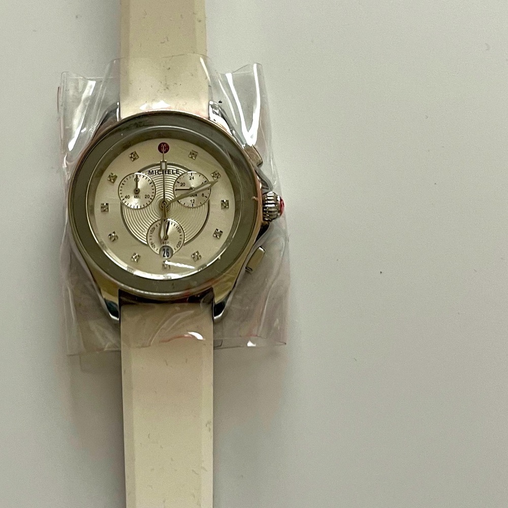 White band Michele watch